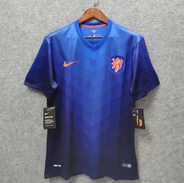 2014 Netherlands Retro Away Kit Soccer Jersey